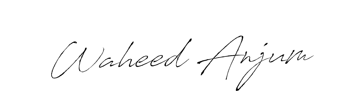 Waheed Anjum stylish signature style. Best Handwritten Sign (Antro_Vectra) for my name. Handwritten Signature Collection Ideas for my name Waheed Anjum. Waheed Anjum signature style 6 images and pictures png