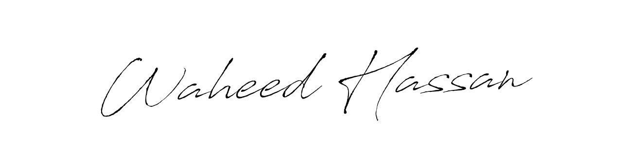 Waheed Hassan stylish signature style. Best Handwritten Sign (Antro_Vectra) for my name. Handwritten Signature Collection Ideas for my name Waheed Hassan. Waheed Hassan signature style 6 images and pictures png