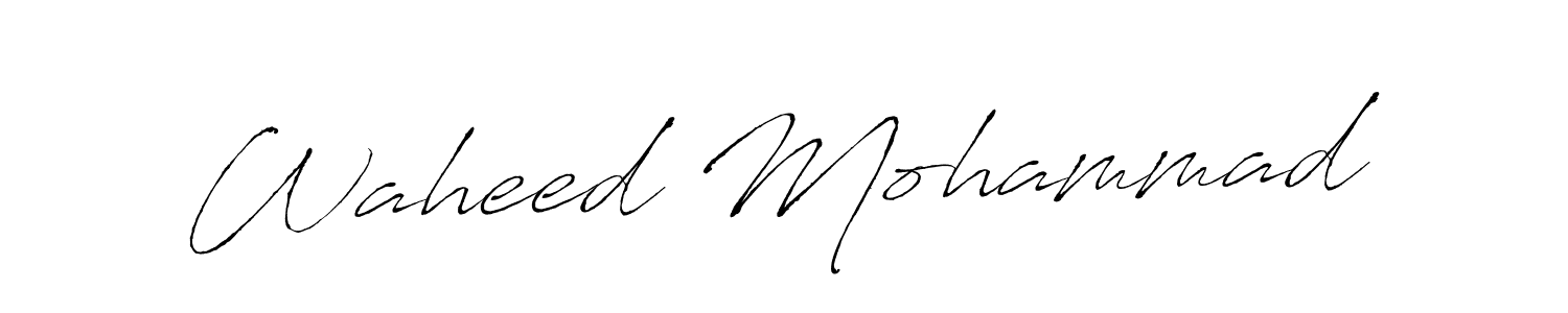 Make a beautiful signature design for name Waheed Mohammad. With this signature (Antro_Vectra) style, you can create a handwritten signature for free. Waheed Mohammad signature style 6 images and pictures png