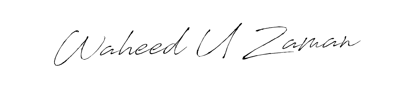 Create a beautiful signature design for name Waheed U Zaman. With this signature (Antro_Vectra) fonts, you can make a handwritten signature for free. Waheed U Zaman signature style 6 images and pictures png