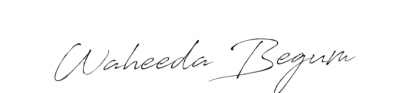 Make a beautiful signature design for name Waheeda Begum. With this signature (Antro_Vectra) style, you can create a handwritten signature for free. Waheeda Begum signature style 6 images and pictures png