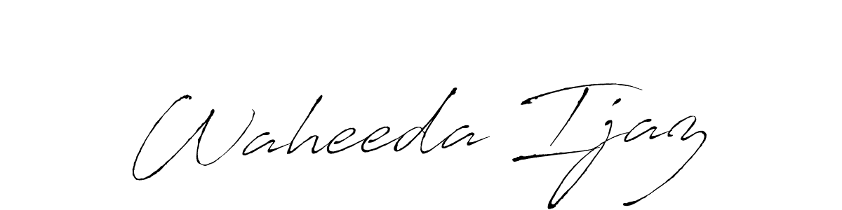 Create a beautiful signature design for name Waheeda Ijaz. With this signature (Antro_Vectra) fonts, you can make a handwritten signature for free. Waheeda Ijaz signature style 6 images and pictures png