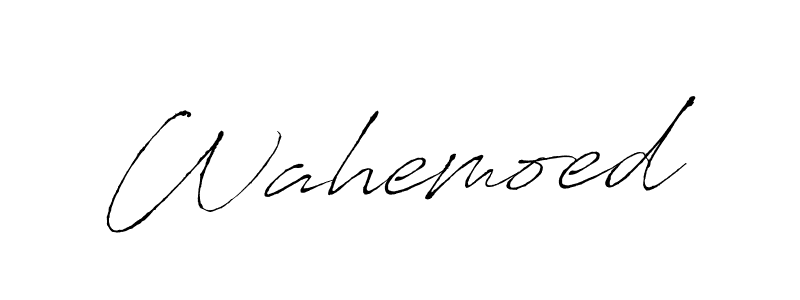 Make a beautiful signature design for name Wahemoed. With this signature (Antro_Vectra) style, you can create a handwritten signature for free. Wahemoed signature style 6 images and pictures png
