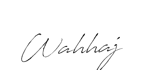 Design your own signature with our free online signature maker. With this signature software, you can create a handwritten (Antro_Vectra) signature for name Wahhaj. Wahhaj signature style 6 images and pictures png