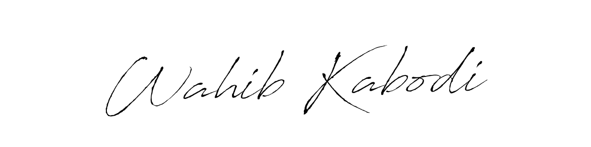 Make a beautiful signature design for name Wahib Kabodi. With this signature (Antro_Vectra) style, you can create a handwritten signature for free. Wahib Kabodi signature style 6 images and pictures png