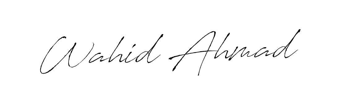 How to make Wahid Ahmad name signature. Use Antro_Vectra style for creating short signs online. This is the latest handwritten sign. Wahid Ahmad signature style 6 images and pictures png