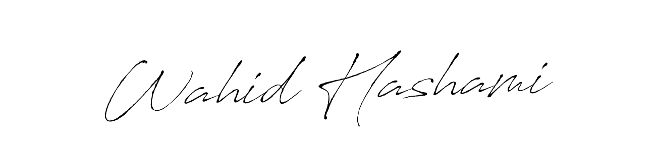 Make a beautiful signature design for name Wahid Hashami. With this signature (Antro_Vectra) style, you can create a handwritten signature for free. Wahid Hashami signature style 6 images and pictures png