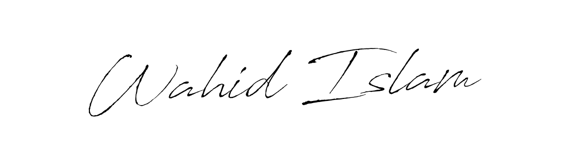 How to make Wahid Islam name signature. Use Antro_Vectra style for creating short signs online. This is the latest handwritten sign. Wahid Islam signature style 6 images and pictures png