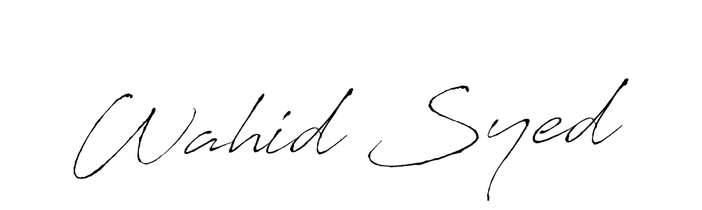 How to make Wahid Syed name signature. Use Antro_Vectra style for creating short signs online. This is the latest handwritten sign. Wahid Syed signature style 6 images and pictures png