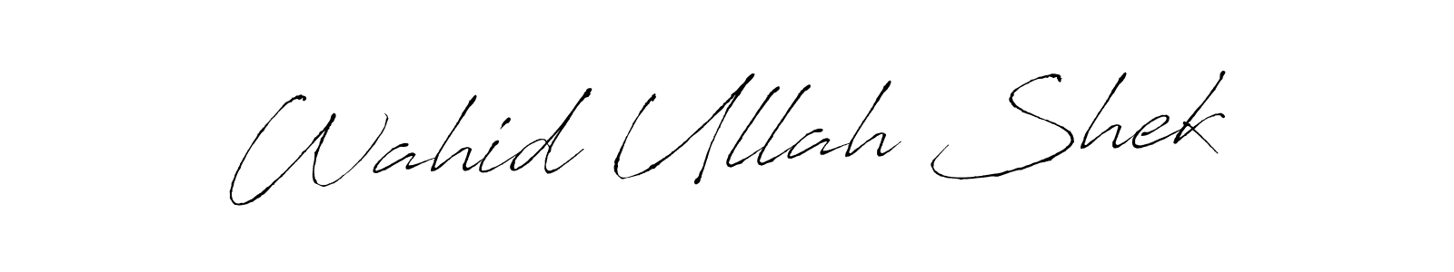 Antro_Vectra is a professional signature style that is perfect for those who want to add a touch of class to their signature. It is also a great choice for those who want to make their signature more unique. Get Wahid Ullah Shek name to fancy signature for free. Wahid Ullah Shek signature style 6 images and pictures png