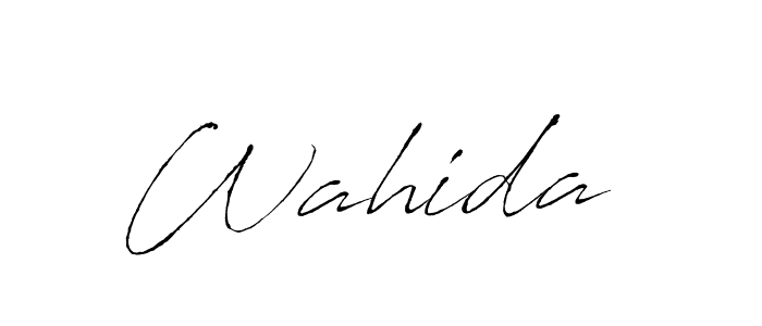 Use a signature maker to create a handwritten signature online. With this signature software, you can design (Antro_Vectra) your own signature for name Wahida . Wahida  signature style 6 images and pictures png