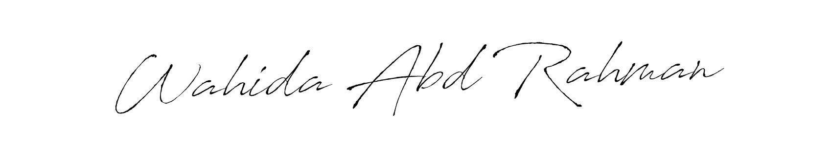 Make a short Wahida Abd Rahman signature style. Manage your documents anywhere anytime using Antro_Vectra. Create and add eSignatures, submit forms, share and send files easily. Wahida Abd Rahman signature style 6 images and pictures png