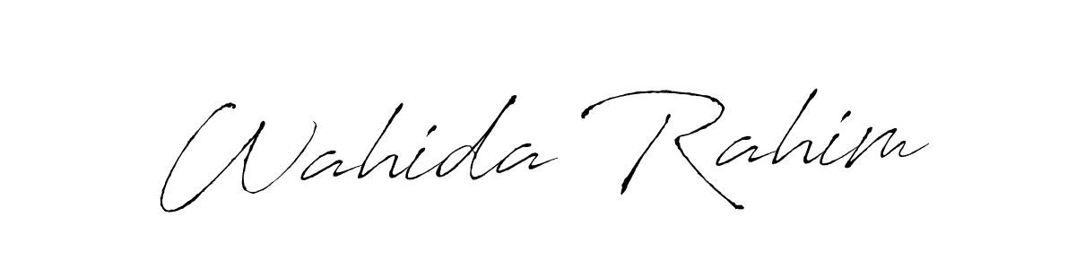 Make a beautiful signature design for name Wahida Rahim. With this signature (Antro_Vectra) style, you can create a handwritten signature for free. Wahida Rahim signature style 6 images and pictures png