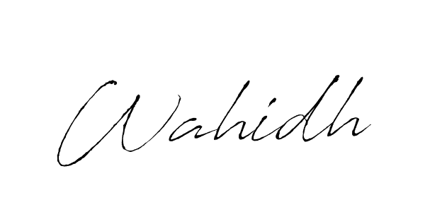 Antro_Vectra is a professional signature style that is perfect for those who want to add a touch of class to their signature. It is also a great choice for those who want to make their signature more unique. Get Wahidh name to fancy signature for free. Wahidh signature style 6 images and pictures png