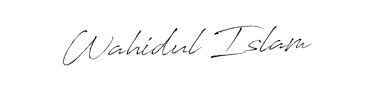 Wahidul Islam stylish signature style. Best Handwritten Sign (Antro_Vectra) for my name. Handwritten Signature Collection Ideas for my name Wahidul Islam. Wahidul Islam signature style 6 images and pictures png