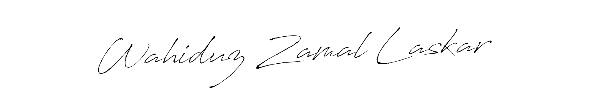 How to make Wahiduz Zamal Laskar name signature. Use Antro_Vectra style for creating short signs online. This is the latest handwritten sign. Wahiduz Zamal Laskar signature style 6 images and pictures png