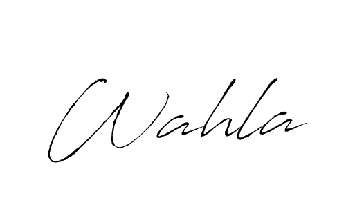 Antro_Vectra is a professional signature style that is perfect for those who want to add a touch of class to their signature. It is also a great choice for those who want to make their signature more unique. Get Wahla name to fancy signature for free. Wahla signature style 6 images and pictures png
