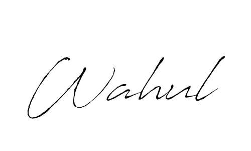 Make a beautiful signature design for name Wahul. Use this online signature maker to create a handwritten signature for free. Wahul signature style 6 images and pictures png