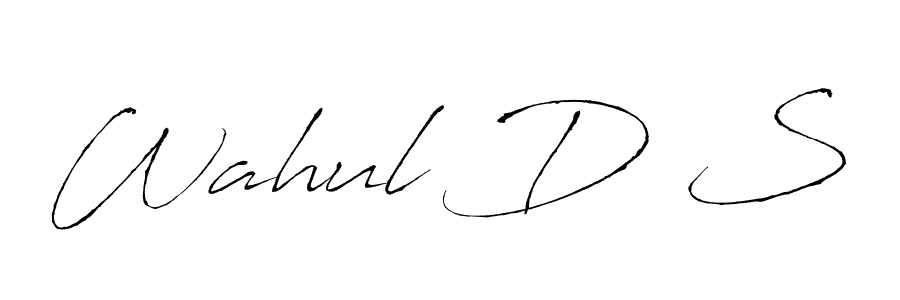 Best and Professional Signature Style for Wahul D S. Antro_Vectra Best Signature Style Collection. Wahul D S signature style 6 images and pictures png