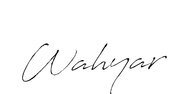 How to make Wahyar name signature. Use Antro_Vectra style for creating short signs online. This is the latest handwritten sign. Wahyar signature style 6 images and pictures png