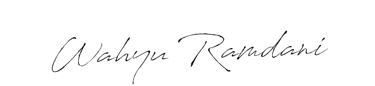 You should practise on your own different ways (Antro_Vectra) to write your name (Wahyu Ramdani) in signature. don't let someone else do it for you. Wahyu Ramdani signature style 6 images and pictures png