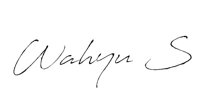 Antro_Vectra is a professional signature style that is perfect for those who want to add a touch of class to their signature. It is also a great choice for those who want to make their signature more unique. Get Wahyu S name to fancy signature for free. Wahyu S signature style 6 images and pictures png