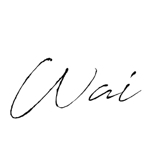 This is the best signature style for the Wai name. Also you like these signature font (Antro_Vectra). Mix name signature. Wai signature style 6 images and pictures png