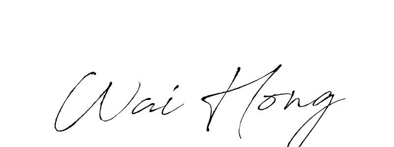 You should practise on your own different ways (Antro_Vectra) to write your name (Wai Hong) in signature. don't let someone else do it for you. Wai Hong signature style 6 images and pictures png