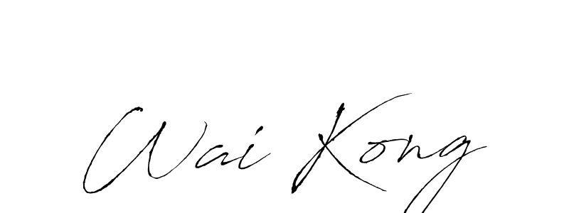 if you are searching for the best signature style for your name Wai Kong. so please give up your signature search. here we have designed multiple signature styles  using Antro_Vectra. Wai Kong signature style 6 images and pictures png