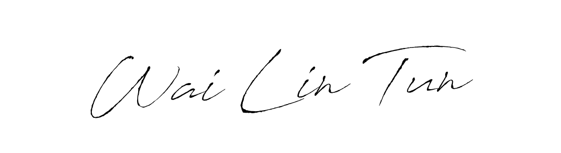 The best way (Antro_Vectra) to make a short signature is to pick only two or three words in your name. The name Wai Lin Tun include a total of six letters. For converting this name. Wai Lin Tun signature style 6 images and pictures png