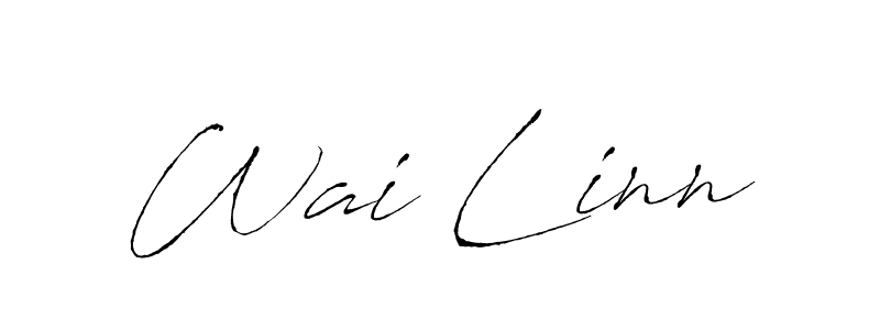 Design your own signature with our free online signature maker. With this signature software, you can create a handwritten (Antro_Vectra) signature for name Wai Linn. Wai Linn signature style 6 images and pictures png