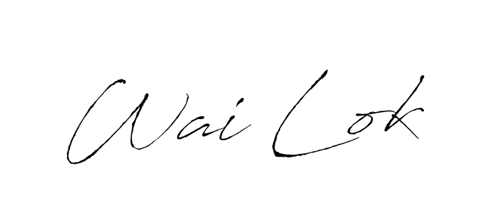 The best way (Antro_Vectra) to make a short signature is to pick only two or three words in your name. The name Wai Lok include a total of six letters. For converting this name. Wai Lok signature style 6 images and pictures png