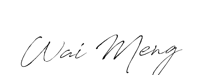 Use a signature maker to create a handwritten signature online. With this signature software, you can design (Antro_Vectra) your own signature for name Wai Meng. Wai Meng signature style 6 images and pictures png