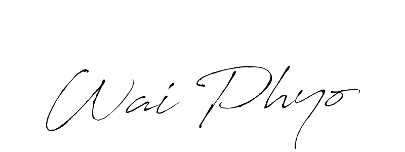 You should practise on your own different ways (Antro_Vectra) to write your name (Wai Phyo) in signature. don't let someone else do it for you. Wai Phyo signature style 6 images and pictures png