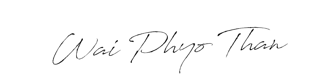 Create a beautiful signature design for name Wai Phyo Than. With this signature (Antro_Vectra) fonts, you can make a handwritten signature for free. Wai Phyo Than signature style 6 images and pictures png
