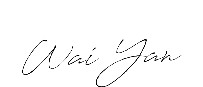 How to make Wai Yan signature? Antro_Vectra is a professional autograph style. Create handwritten signature for Wai Yan name. Wai Yan signature style 6 images and pictures png