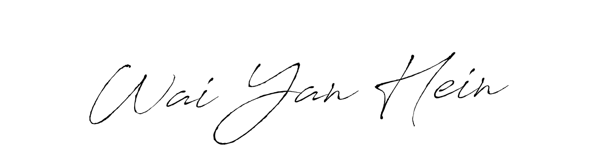 Also You can easily find your signature by using the search form. We will create Wai Yan Hein name handwritten signature images for you free of cost using Antro_Vectra sign style. Wai Yan Hein signature style 6 images and pictures png