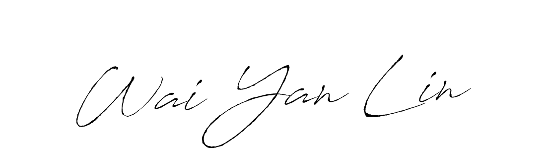 The best way (Antro_Vectra) to make a short signature is to pick only two or three words in your name. The name Wai Yan Lin include a total of six letters. For converting this name. Wai Yan Lin signature style 6 images and pictures png