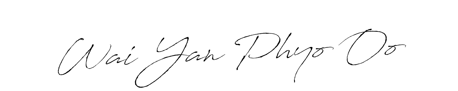 How to make Wai Yan Phyo Oo signature? Antro_Vectra is a professional autograph style. Create handwritten signature for Wai Yan Phyo Oo name. Wai Yan Phyo Oo signature style 6 images and pictures png