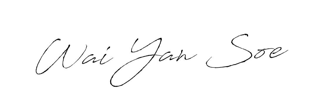 Antro_Vectra is a professional signature style that is perfect for those who want to add a touch of class to their signature. It is also a great choice for those who want to make their signature more unique. Get Wai Yan Soe name to fancy signature for free. Wai Yan Soe signature style 6 images and pictures png