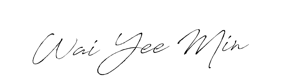 How to make Wai Yee Min name signature. Use Antro_Vectra style for creating short signs online. This is the latest handwritten sign. Wai Yee Min signature style 6 images and pictures png