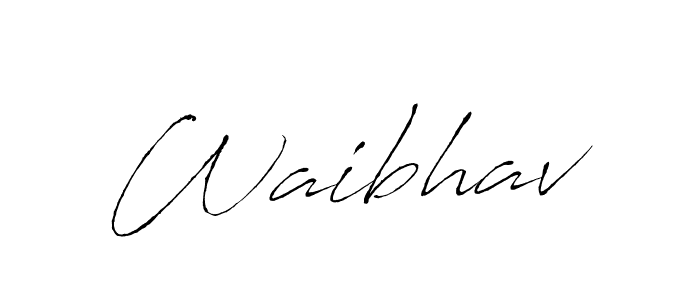 Make a beautiful signature design for name Waibhav. With this signature (Antro_Vectra) style, you can create a handwritten signature for free. Waibhav signature style 6 images and pictures png