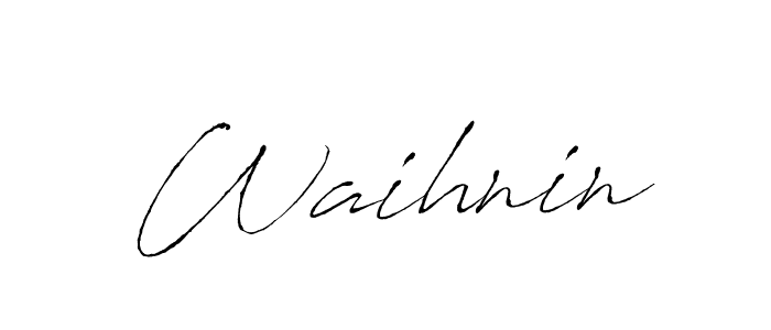 if you are searching for the best signature style for your name Waihnin. so please give up your signature search. here we have designed multiple signature styles  using Antro_Vectra. Waihnin signature style 6 images and pictures png