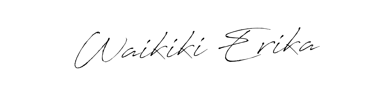 You should practise on your own different ways (Antro_Vectra) to write your name (Waikiki Erika) in signature. don't let someone else do it for you. Waikiki Erika signature style 6 images and pictures png