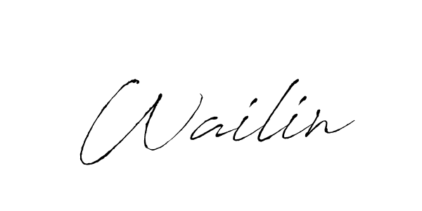 How to make Wailin signature? Antro_Vectra is a professional autograph style. Create handwritten signature for Wailin name. Wailin signature style 6 images and pictures png