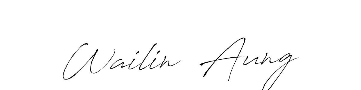 Make a beautiful signature design for name Wailin  Aung. Use this online signature maker to create a handwritten signature for free. Wailin  Aung signature style 6 images and pictures png