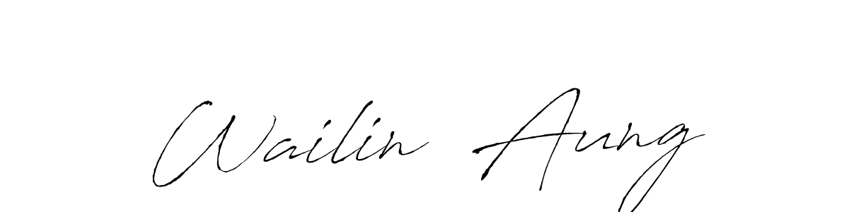 if you are searching for the best signature style for your name Wailin  Aung. so please give up your signature search. here we have designed multiple signature styles  using Antro_Vectra. Wailin  Aung signature style 6 images and pictures png