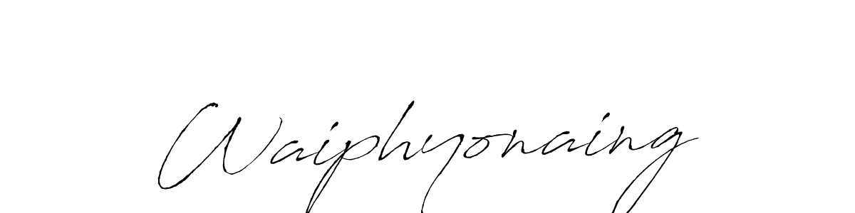 Use a signature maker to create a handwritten signature online. With this signature software, you can design (Antro_Vectra) your own signature for name Waiphyonaing. Waiphyonaing signature style 6 images and pictures png