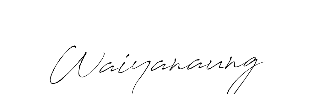 Create a beautiful signature design for name Waiyanaung. With this signature (Antro_Vectra) fonts, you can make a handwritten signature for free. Waiyanaung signature style 6 images and pictures png