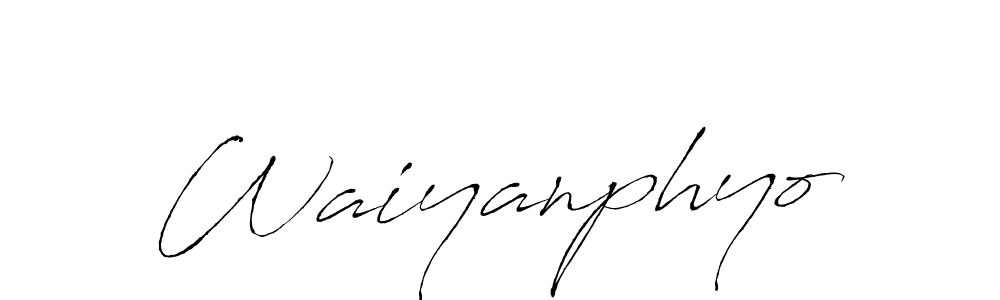 Make a beautiful signature design for name Waiyanphyo. With this signature (Antro_Vectra) style, you can create a handwritten signature for free. Waiyanphyo signature style 6 images and pictures png